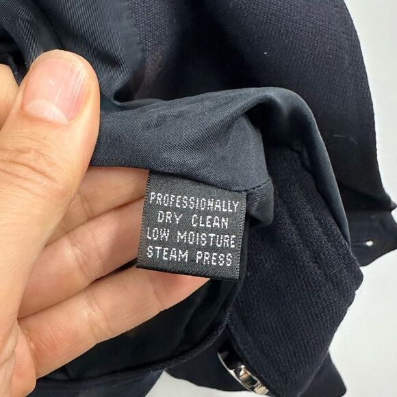 Ellen Tracy Black Bomber Jacket with Silver Accents - Picture 10 of 15